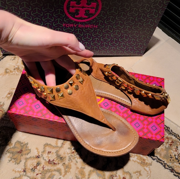 Tory Burch Light Brown Tan leather sandals size 7 - Picture 6 of 6